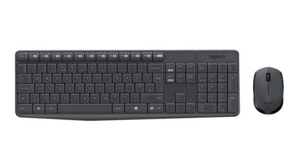 Logitech MK235 keyboard Mouse included USB QWERTY US International Grey