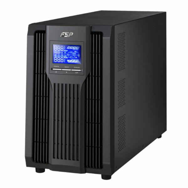 The FSP Champ range of UPS devices is the high-density version of the double-conversion online UPS with an output power factor that reaches 0.9 and features an ECO mode for energy saving.