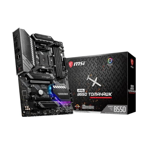 The MSI MAG B550 Tomahawk AM4 ATX Motherboard is built with a variety of features to satisfy gamers. It features enhanced audio