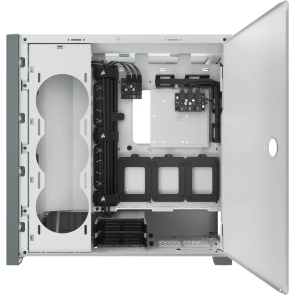 5000X RGB White Tempered Glass Mid-Tower; 2x 3.5'' |  4x 2.5'' Drive Bays; Up to 360mm Radiator compatible; 3x 120mm fan incl - Image 22