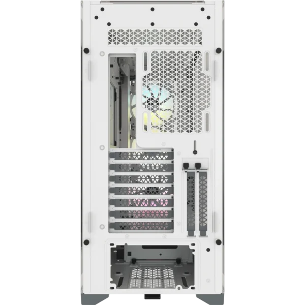 5000X RGB White Tempered Glass Mid-Tower; 2x 3.5'' |  4x 2.5'' Drive Bays; Up to 360mm Radiator compatible; 3x 120mm fan incl - Image 9