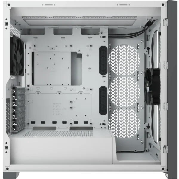 5000D Airflow White Tempered Glass Mid-Tower - 4x3.5''; 2x2.5''; Up to 360mm Liquid Coolers - ATX Chassis - Image 10