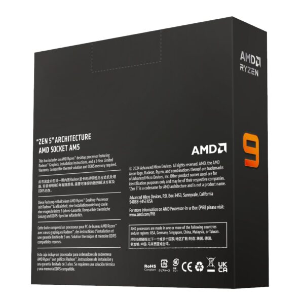 AMD RYZEN 9 9900X 12-Core 4.4GHZ AM5 CPU - Image 4