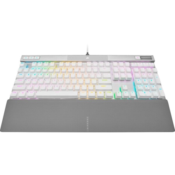 Corsair K70 PRO RGB Optical-Mechanical Gaming Keyboard - Corsair OPX switches - White - Image 10