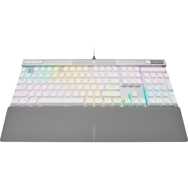 Corsair K70 PRO RGB Optical-Mechanical Gaming Keyboard - Corsair OPX switches - White - Image 6