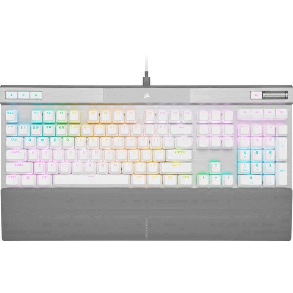 Corsair K70 PRO RGB Optical-Mechanical Gaming Keyboard - Corsair OPX switches - White - Image 3