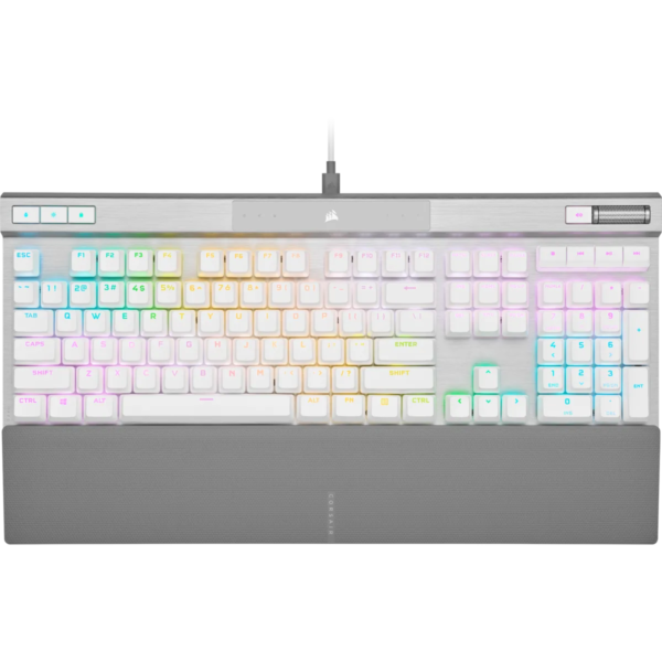 Corsair K70 PRO RGB Optical-Mechanical Gaming Keyboard - Corsair OPX switches - White - Image 11