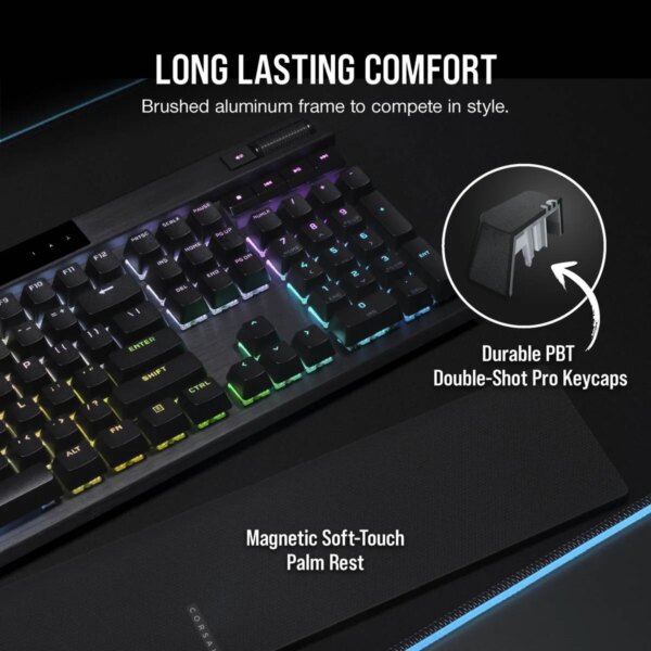 Corsair K70 PRO RGB Optical-Mechanical Gaming Keyboard - Corsair OPX switches - Black - Image 49