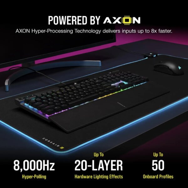 Corsair K70 PRO RGB Optical-Mechanical Gaming Keyboard - Corsair OPX switches - Black - Image 18