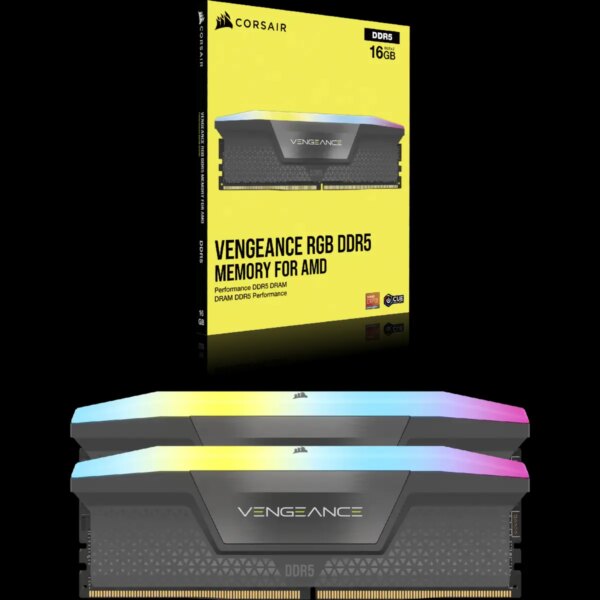 Corsair VENGEANCE RGB DDR5 32GB (2 x 16GB) DDR5 5200 CL40-40-40-77 1.25V Intel XMP & AMD EXPO - GREY. - Image 6