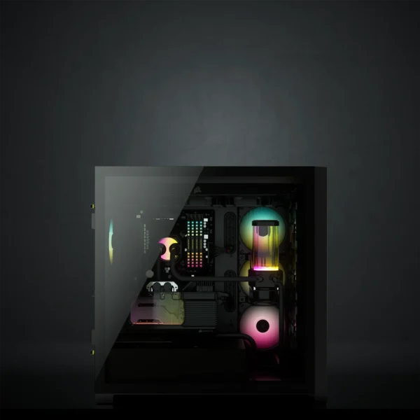 5000X RGB Black Tempered Glass Mid-Tower; 2x 3.5'' |  4x 2.5'' Drive Bays; Up to 360mm Radiator compatible; 3x 120mm fan incl - Image 37