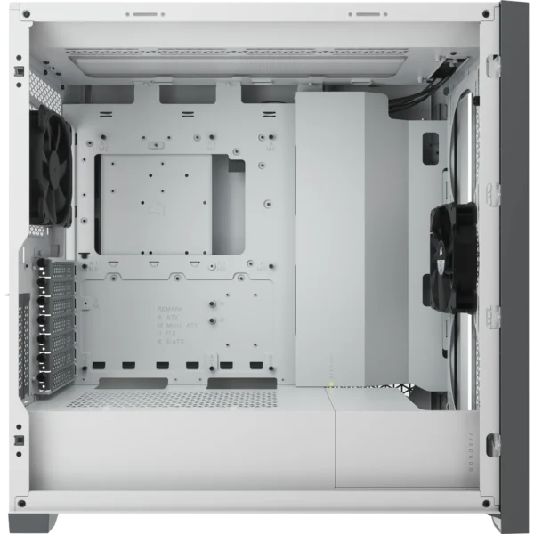 5000D Airflow White Tempered Glass Mid-Tower - 4x3.5''; 2x2.5''; Up to 360mm Liquid Coolers - ATX Chassis - Image 7