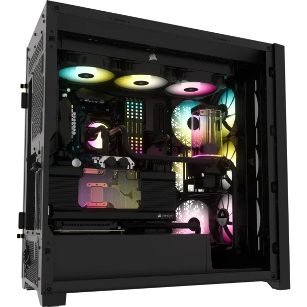 5000X RGB Black Tempered Glass Mid-Tower; 2x 3.5'' |  4x 2.5'' Drive Bays; Up to 360mm Radiator compatible; 3x 120mm fan incl - Image 27