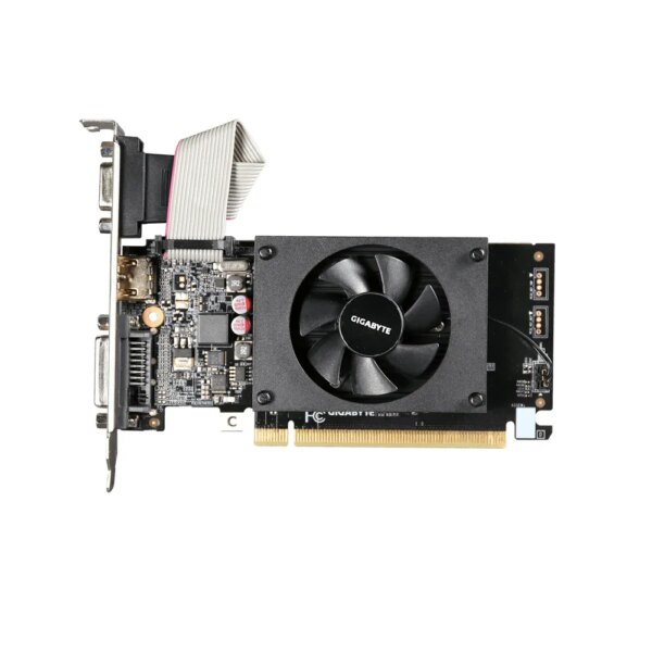 GIGABYTE Graphics nVidia GeForce® GT 710 2GB GDDR3 64Bit . 1x Dual-Link DVI-D; 1x HDMI; 1x VGA; Low Profile - Image 8