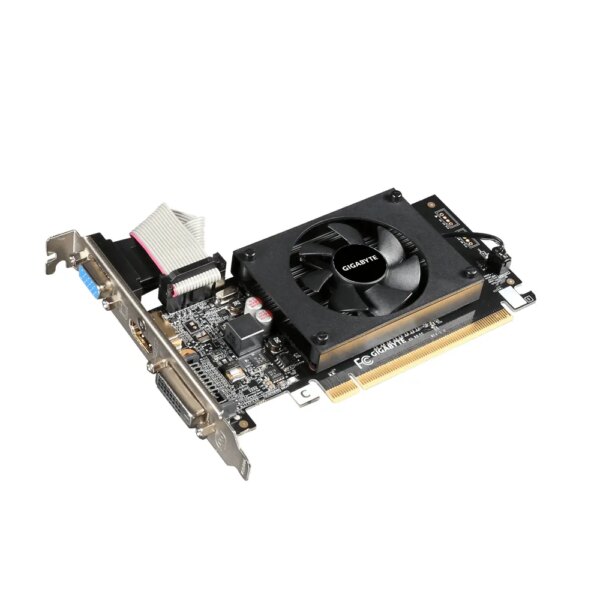 GIGABYTE Graphics nVidia GeForce® GT 710 2GB GDDR3 64Bit . 1x Dual-Link DVI-D; 1x HDMI; 1x VGA; Low Profile - Image 9