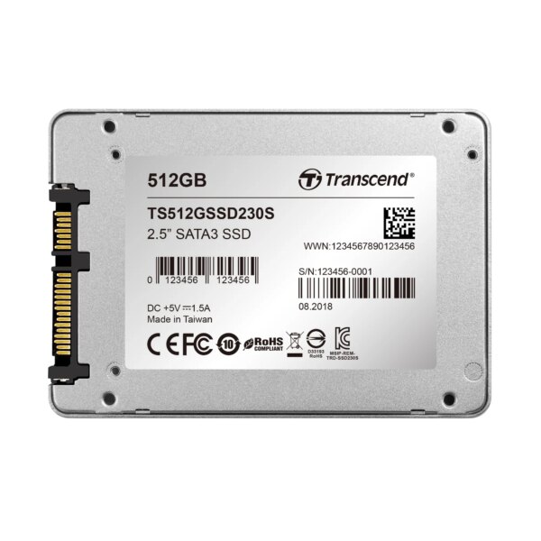 TRANSCEND 512GB SSD230S 2.5' SSD DRIVE - SATA III 3D NAND with DRAM cache - 560MB/s Read 500MB/s Write - 280TBW - Image 8