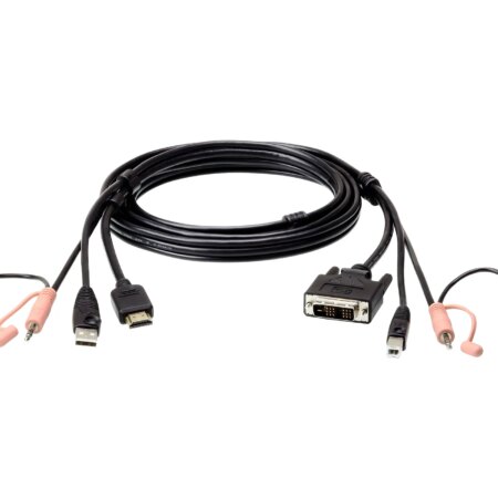 ATEN 1.8m USB HDMI to DVI-D KVM cable with Audio