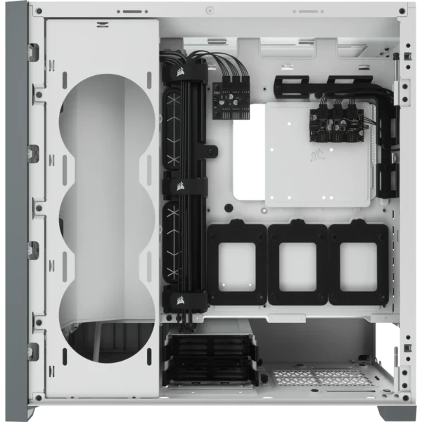 5000X RGB White Tempered Glass Mid-Tower; 2x 3.5'' |  4x 2.5'' Drive Bays; Up to 360mm Radiator compatible; 3x 120mm fan incl - Image 16