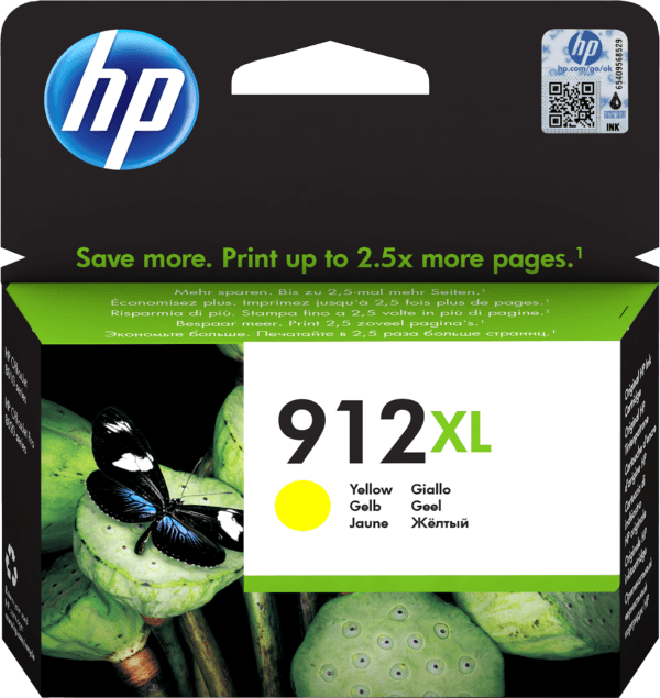 HP 912XL HIGH YIELD YELLOW ORIGINAL INK CARTRIDGE