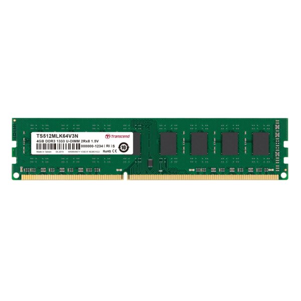 TRANSCEND 4GB Dual Rank DDR3-1333 DESKTOP DIMM 256Mx8