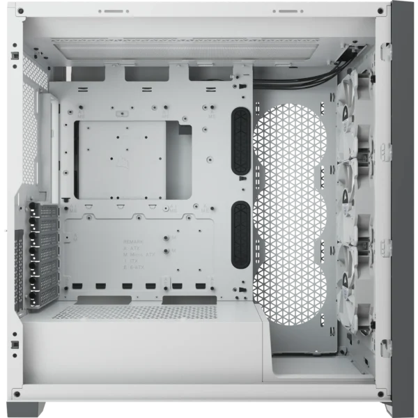 5000X RGB White Tempered Glass Mid-Tower; 2x 3.5'' |  4x 2.5'' Drive Bays; Up to 360mm Radiator compatible; 3x 120mm fan incl - Image 24