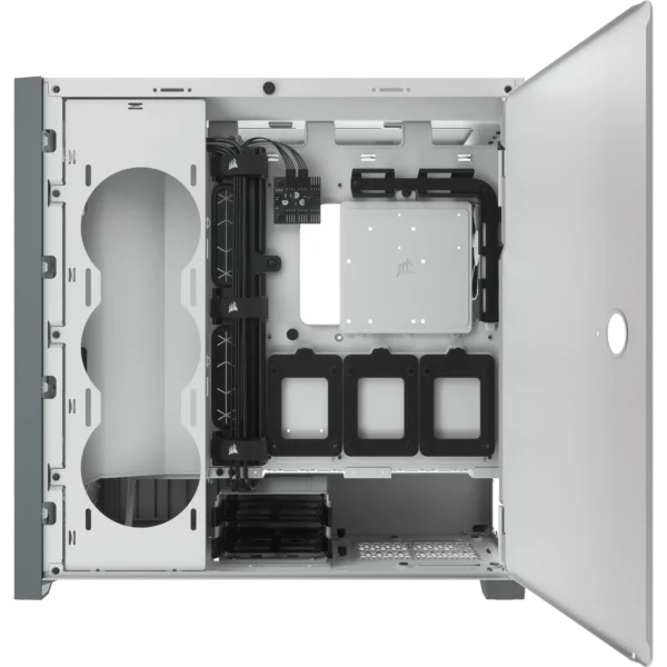 5000D Airflow White Tempered Glass Mid-Tower - 4x3.5''; 2x2.5''; Up to 360mm Liquid Coolers - ATX Chassis - Image 9