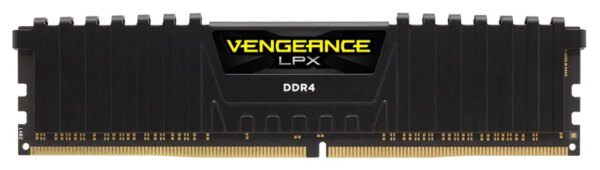 Corsair VENGEANCE® LPX 8GB (1 x 8GB) DDR4 DRAM 3000MHz C16 Memory Module16-20-20-38; 1.2V; Black