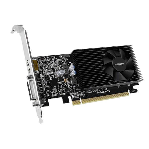 GIGABYTE nVidia GeForce GT 1030 - 2GB GDDR4; 64-Bit Memory Bus; PCI Express 2.0; 1x Dual-Link DVI-D; 1x HDMI; Low Profile - Image 3