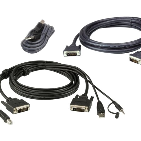 ATEN 1.8M USB DVI-D Dual Link Dual Display Secure KVM Cable Kit