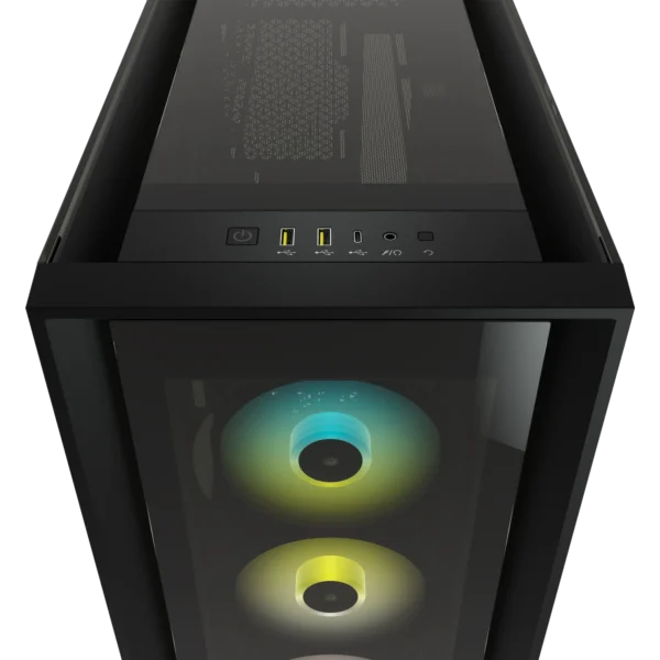 5000X RGB Black Tempered Glass Mid-Tower; 2x 3.5'' |  4x 2.5'' Drive Bays; Up to 360mm Radiator compatible; 3x 120mm fan incl - Image 10