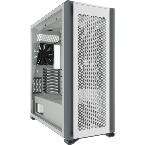 7000D Airflow White Tempered Glass Mid-Tower; 6x 3.5'' |  4x 2.5'' Drive Bays ; 480mm Radiator Compatible; 3x140mm fan incl - Image 21