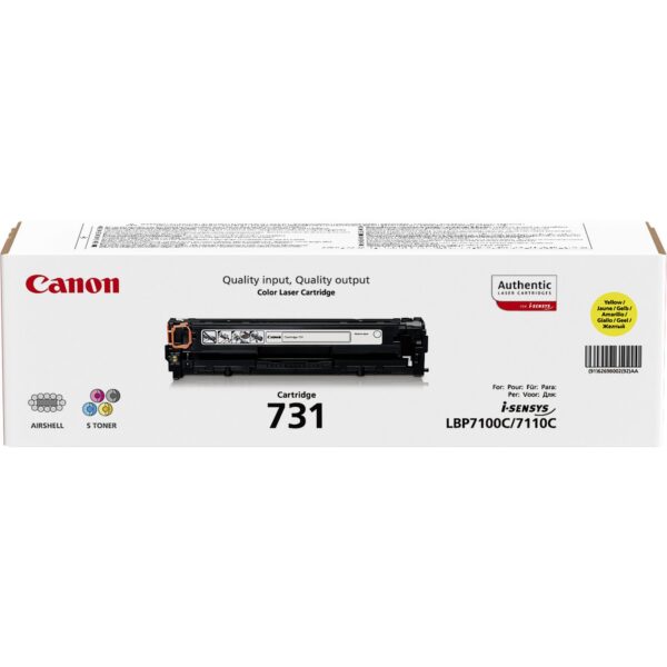 CANON-TONER-CRG 731 Y-LBP7100CN / LBP7110CW / MF8230CN / MF8280CW / MF623CN / MF628CW - YIELD 1 500