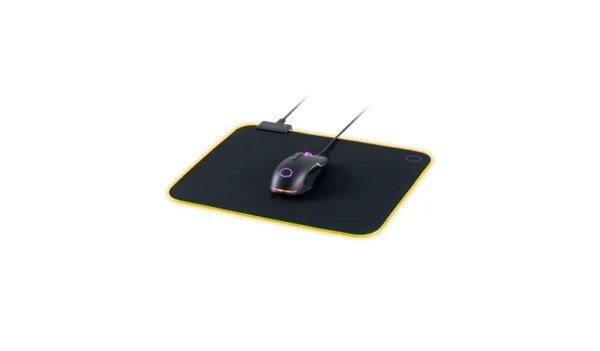 Cooler Master KeyBoard MP750 Medium Flexible RGB Mousepad; Smooth Surface; Thick RGB borders; Water Repellent Coating - Image 2