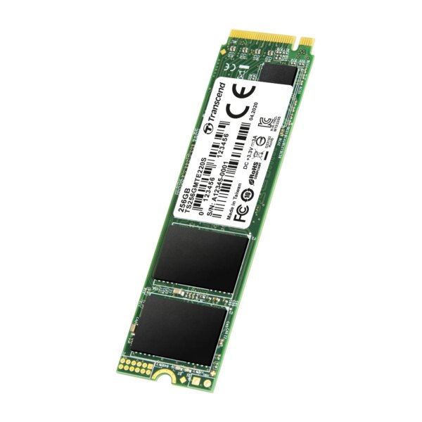 TRANSCEND 256GBMTE220S PCI-E GEN 3x4 NVMe M.2 2280 SSD 3D TLC with DRAM cache - 3300 MB/s Read 1250 MB/s Write - 550 TBW - Image 2