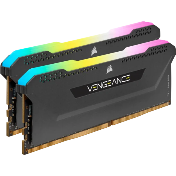 Corsair VENGEANCE® RGB PRO SL 32GB (2 x 16GB) DDR4 DRAM 3200MHz C16 Memory Kit; 18-22-22-42; 1.35; Black - Image 6