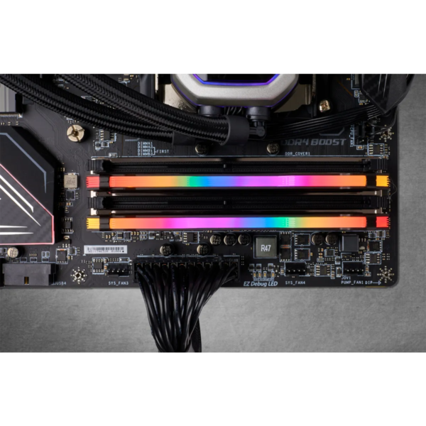 Corsair VENGEANCE® RGB PRO 16GB (2 x 8GB) DDR4 DRAM 3600MHz C18 Memory Kit; 18-22-22-42; 1.35V; Black. - Image 2