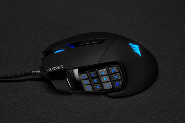 Corsair SCIMITAR ELITE RGB Optical MOBA/MMO Gaming Mouse; 18;000 DP; Black - Image 30