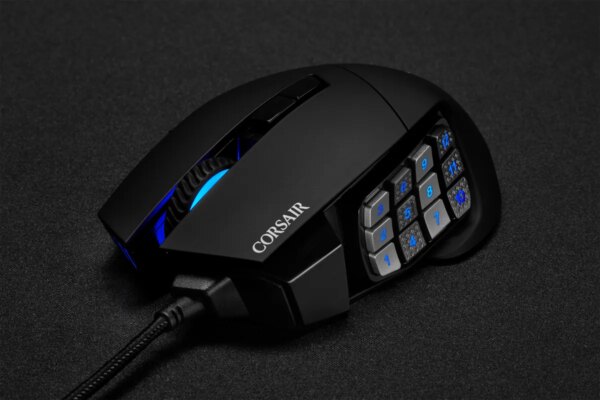 Corsair SCIMITAR ELITE RGB Optical MOBA/MMO Gaming Mouse; 18;000 DP; Black - Image 2