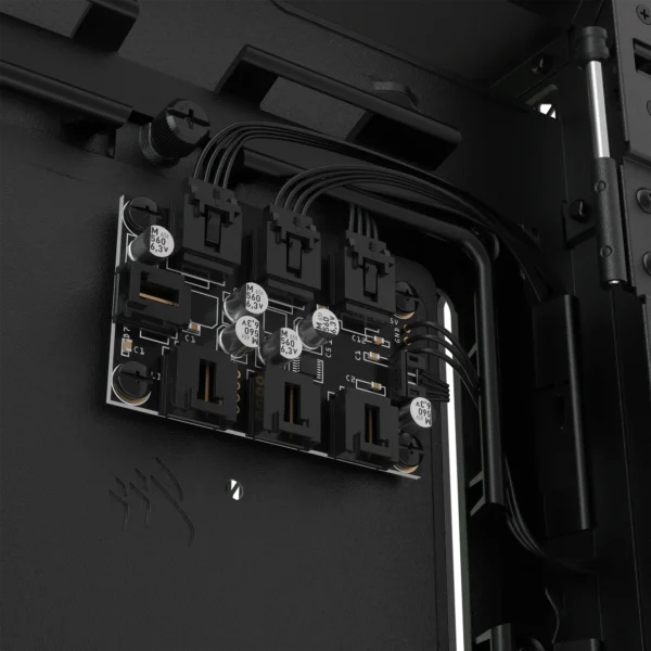 5000X RGB Black Tempered Glass Mid-Tower; 2x 3.5'' |  4x 2.5'' Drive Bays; Up to 360mm Radiator compatible; 3x 120mm fan incl - Image 5