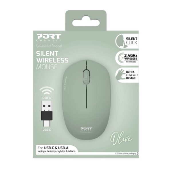 Port Connect MOUSE COLLECTION II WIRELESS Olive - Image 5