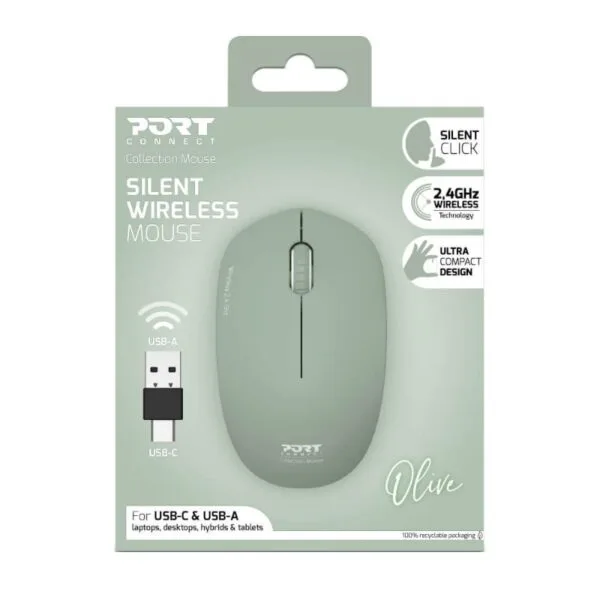 Port Connect MOUSE COLLECTION II WIRELESS Olive - Image 5