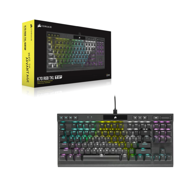 Corsair K70 RGB TKL Mechanical Gaming Keyboard; Backlit RGB LED; Cherry MX Speed Keyswitches; Black - Image 12
