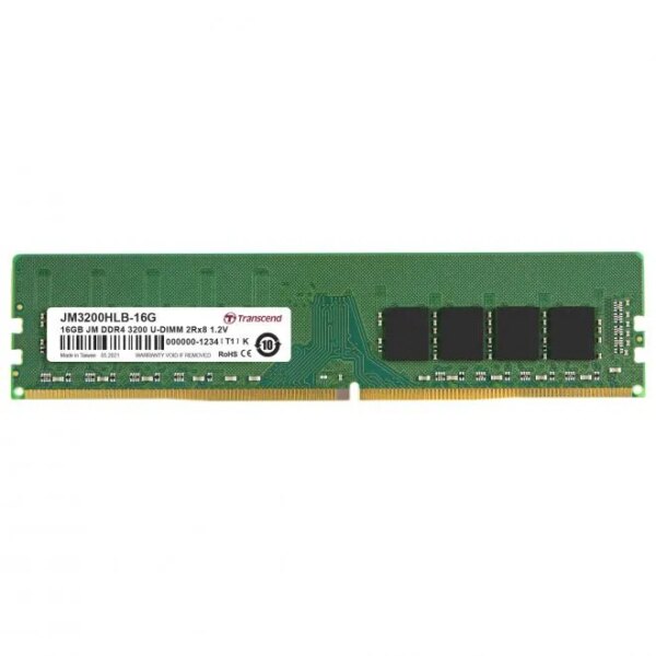 TRANSCEND JET MEMORY 16GB DDR4-3200 DESKTOP U-DIMM 2RX8 CL22 - Image 2