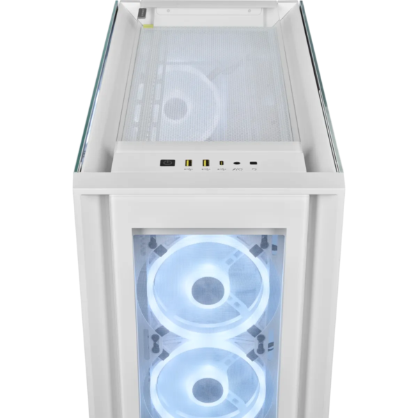 iCUE 5000X RGB QL Edition True White Mid-Tower ATX Case; 2x 3.5'' |  4x 2.5'' Drive Bays; Up to 360mm Radiator compatible. - Image 3