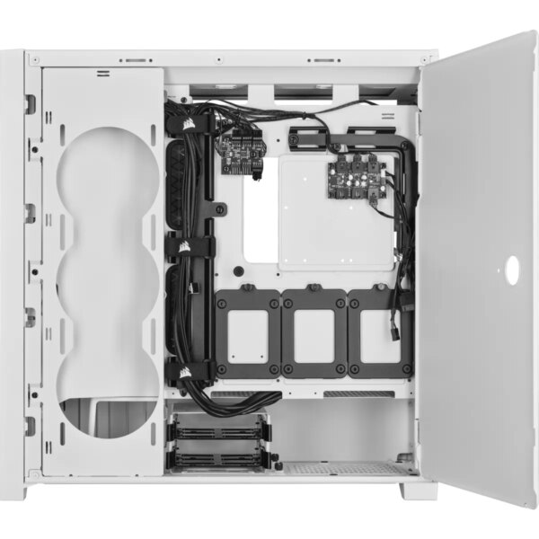 iCUE 5000X RGB QL Edition True White Mid-Tower ATX Case; 2x 3.5'' |  4x 2.5'' Drive Bays; Up to 360mm Radiator compatible. - Image 12