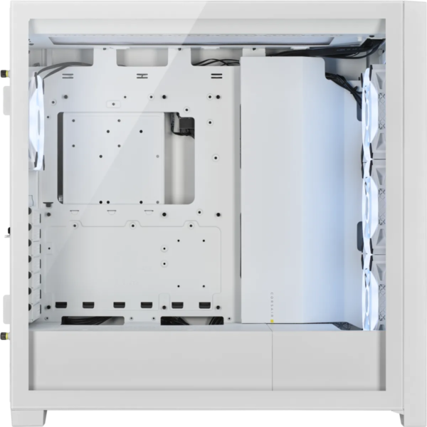 iCUE 5000X RGB QL Edition True White Mid-Tower ATX Case; 2x 3.5'' |  4x 2.5'' Drive Bays; Up to 360mm Radiator compatible. - Image 4