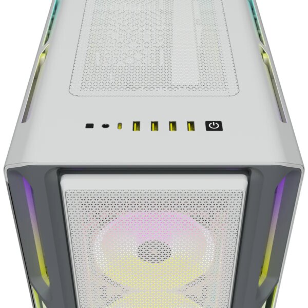 5000T RGB White Tempered Glass Mid-Tower; 2x 3.5'' |  4x 2.5'' Drive Bays; Up to 360mm Radiator compatible; 4x 120mm fan incl - Image 4