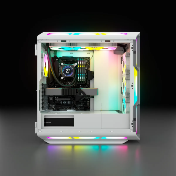 5000T RGB White Tempered Glass Mid-Tower; 2x 3.5'' |  4x 2.5'' Drive Bays; Up to 360mm Radiator compatible; 4x 120mm fan incl - Image 3