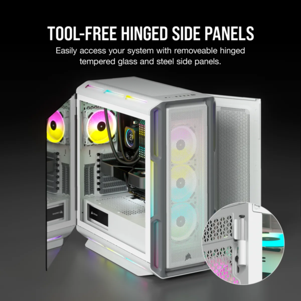 5000T RGB White Tempered Glass Mid-Tower; 2x 3.5'' |  4x 2.5'' Drive Bays; Up to 360mm Radiator compatible; 4x 120mm fan incl - Image 22
