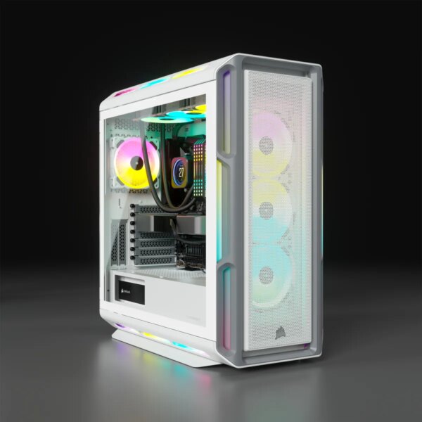 5000T RGB White Tempered Glass Mid-Tower; 2x 3.5'' |  4x 2.5'' Drive Bays; Up to 360mm Radiator compatible; 4x 120mm fan incl - Image 13